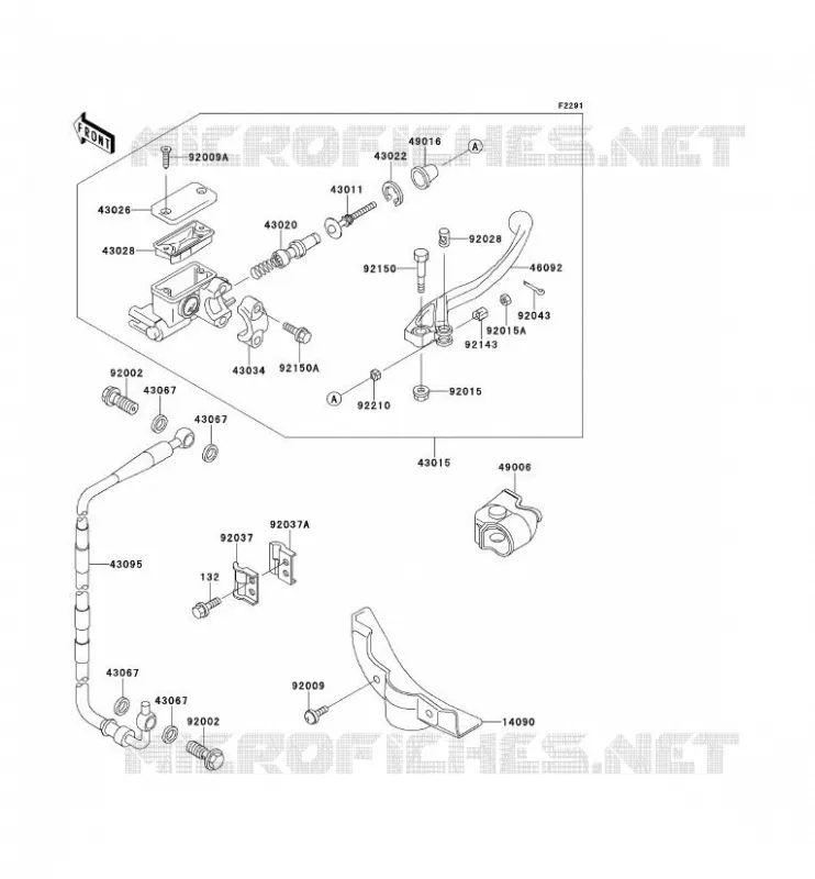 MAITRE CYLINDRE AV Kawasaki TOUT-TERRAIN 80 2000 KX80  KX80-Y3