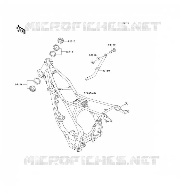 CH&Acirc;SSIS Kawasaki TOUT-TERRAIN 80 2000 KX80  KX80-Y3