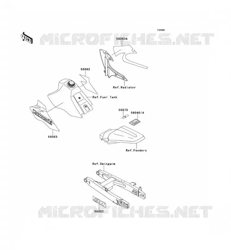 LABEL Kawasaki TOUT-TERRAIN 80 2000 KX80  KX80-Y3