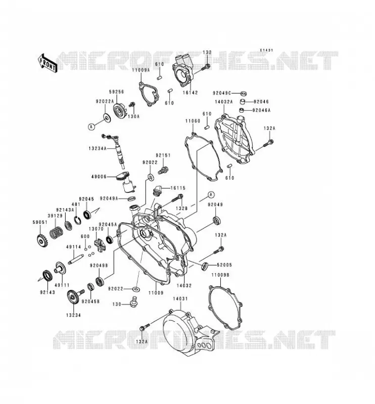 COUVERCLES MOTEUR Kawasaki TOUT-TERRAIN 80 1999 KX80  KX80-Z2