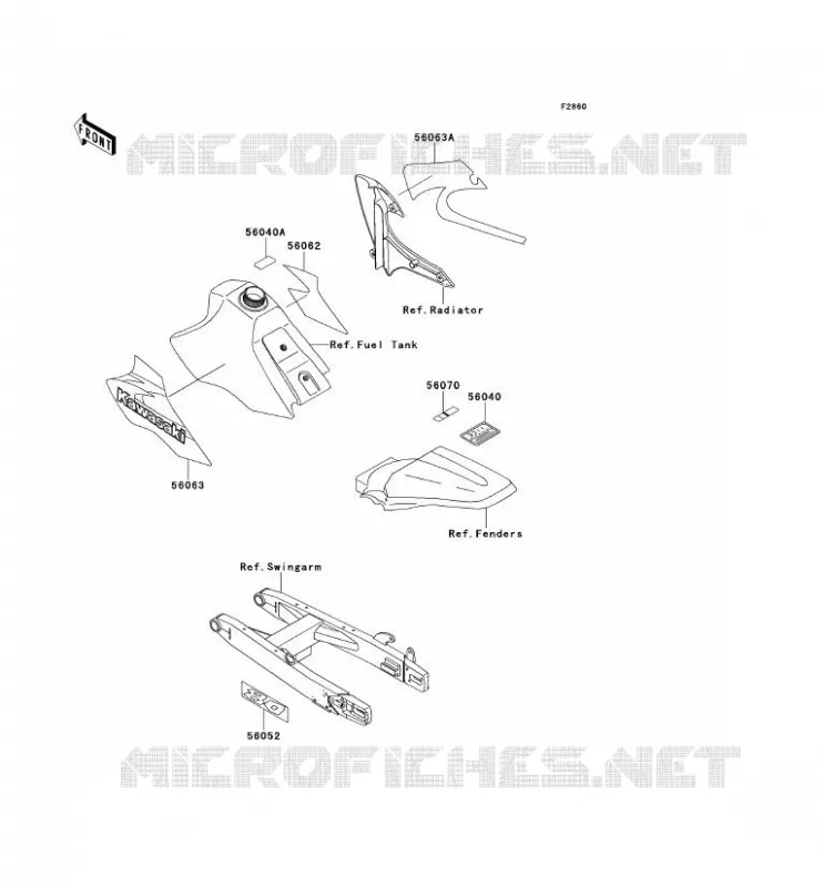 LABEL Kawasaki TOUT-TERRAIN 80 2000 KX80  KX80-Z3