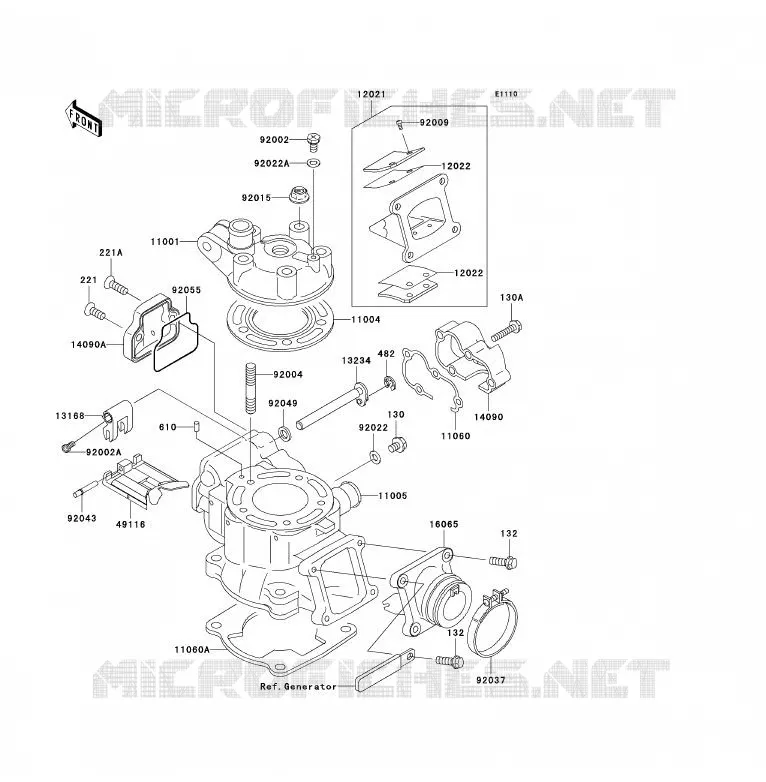CULASSE/CYLINDRE Kawasaki TOUT-TERRAIN 85 2003 KX85 - KX85 II  KX85-A3