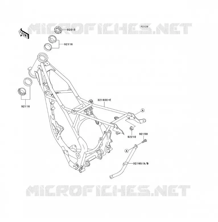CH&Acirc;SSIS Kawasaki TOUT-TERRAIN 85 2003 KX85 - KX85 II  KX85-A3