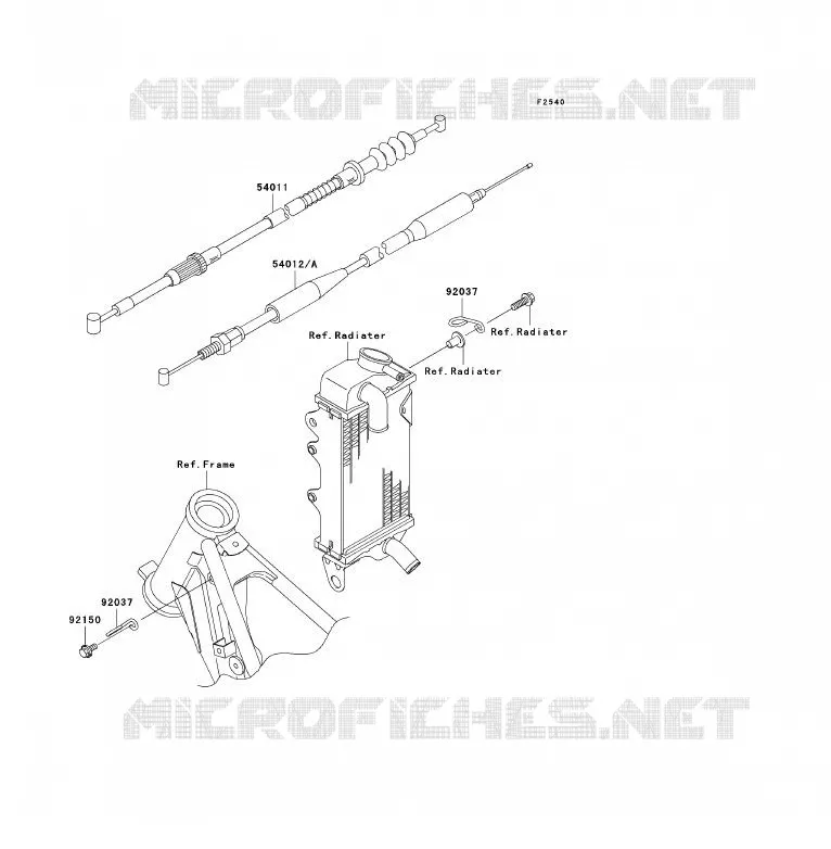 CABLES Kawasaki TOUT-TERRAIN 85 2004 KX85 - KX85 II  KX85-A4
