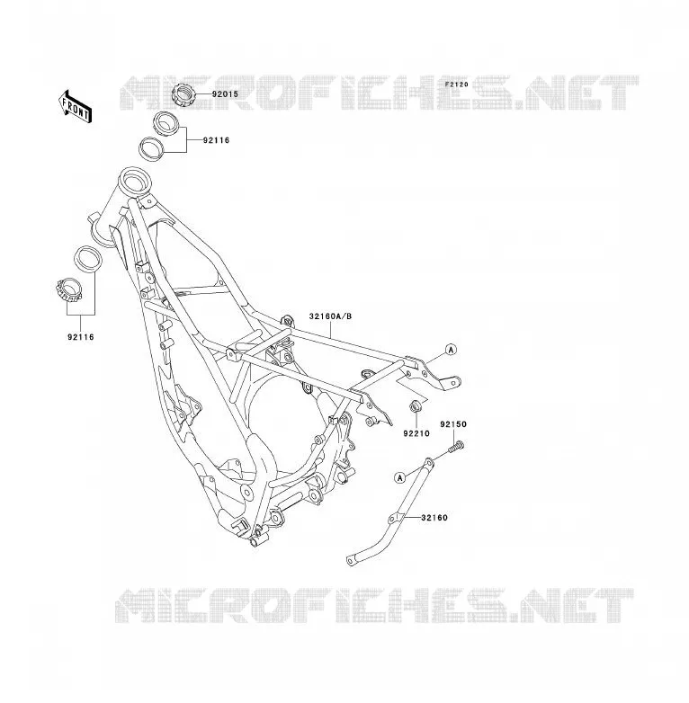 CH&Acirc;SSIS Kawasaki TOUT-TERRAIN 85 2004 KX85 - KX85 II  KX85-A4
