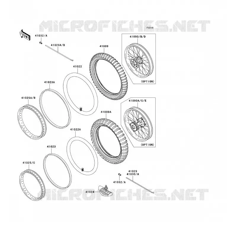 ROUE/PNEUS Kawasaki TOUT-TERRAIN 85 2005 KX85 - KX85 II  KX85-A5