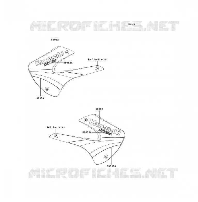 STICKER Kawasaki TOUT-TERRAIN 85 2005 KX85 - KX85 II  KX85-A5