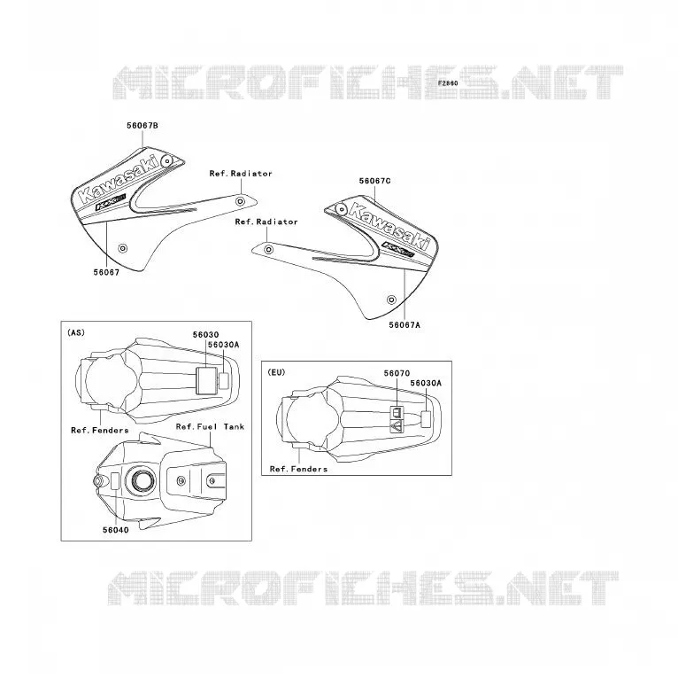 LABEL Kawasaki TOUT-TERRAIN 85 2006 KX85 - KX85 II  KX85A6F