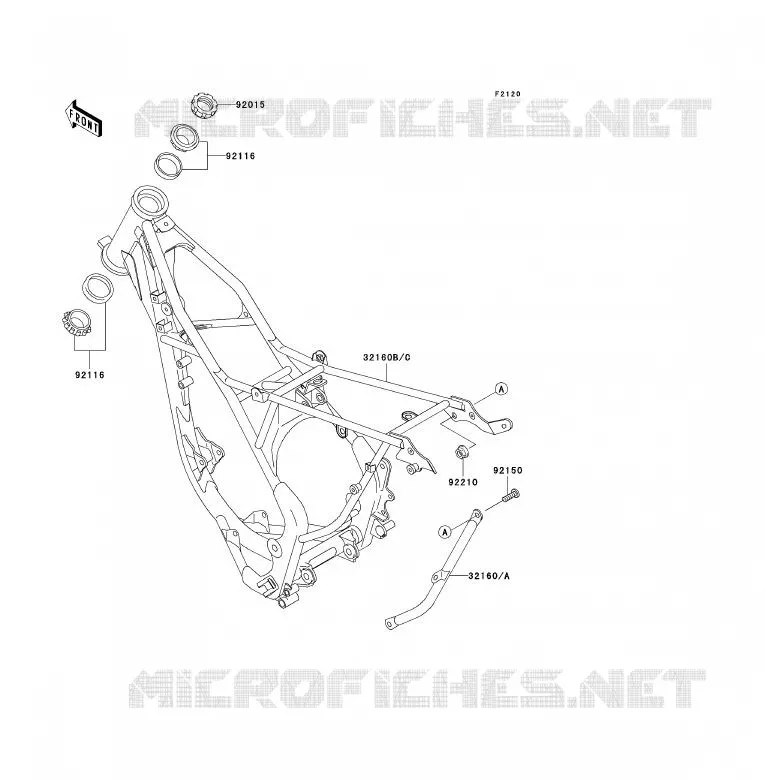 CH&Acirc;SSIS Kawasaki TOUT-TERRAIN 85 2007 KX85  KX85A7F