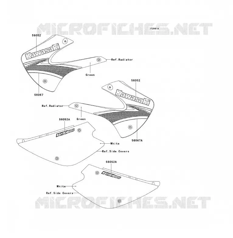 STICKER(GREEN) Kawasaki TOUT-TERRAIN 85 2007 KX85  KX85A7F
