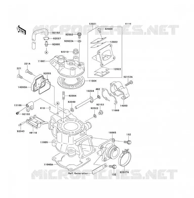 CULASSE/CYLINDRE Kawasaki TOUT-TERRAIN 85 2008 KX85  KX85A8F