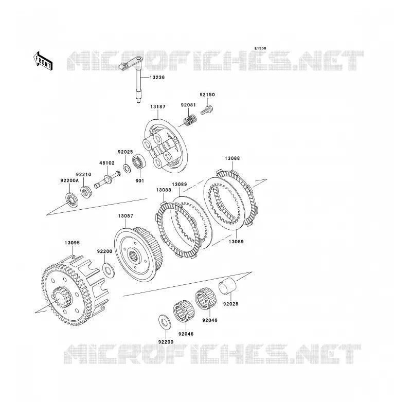 EMBRAYAGE Kawasaki TOUT-TERRAIN 85 2009 KX85 - KX85 II  KX85A9F