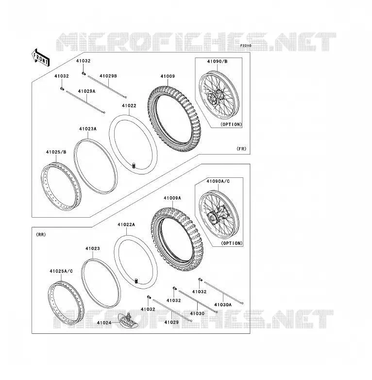 ROUE/PNEUS Kawasaki TOUT-TERRAIN 85 2009 KX85  KX85A9F