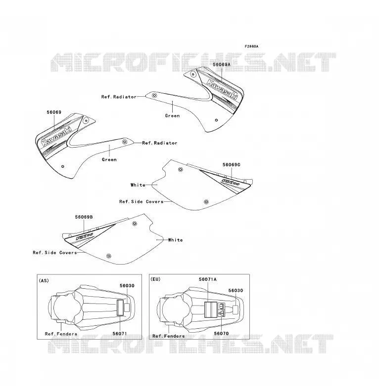 LABEL Kawasaki TOUT-TERRAIN 85 2011 KX85 - KX85 II  KX85ABF