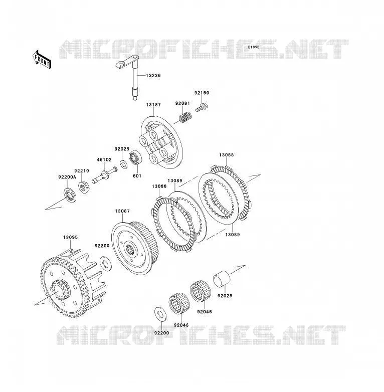 EMBRAYAGE Kawasaki TOUT-TERRAIN 85 2011 KX85 - KX85 II  KX85ABF