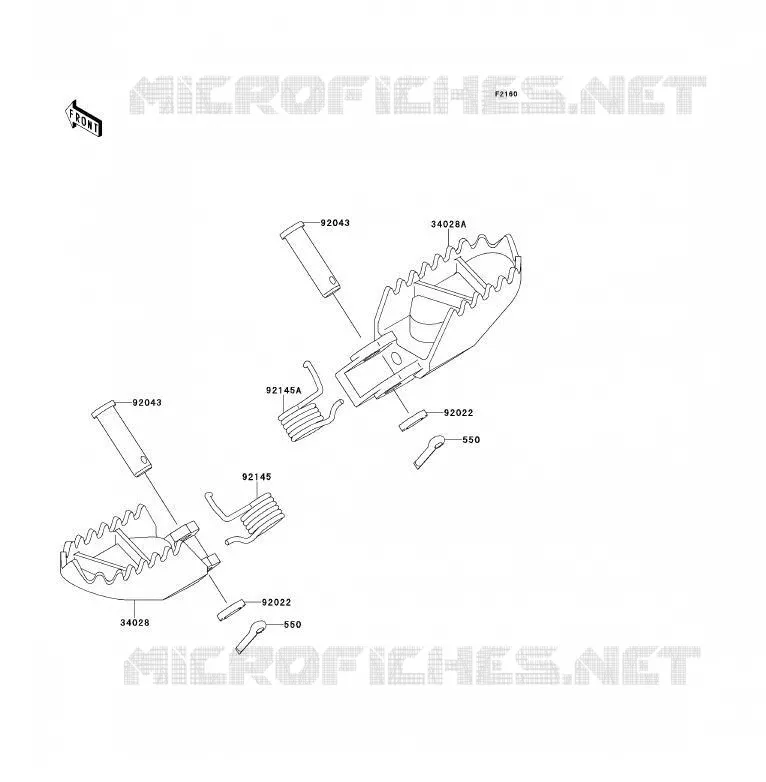REPOSE PIED Kawasaki TOUT-TERRAIN 85 2013 KX85 - KX85 II  KX85ADF
