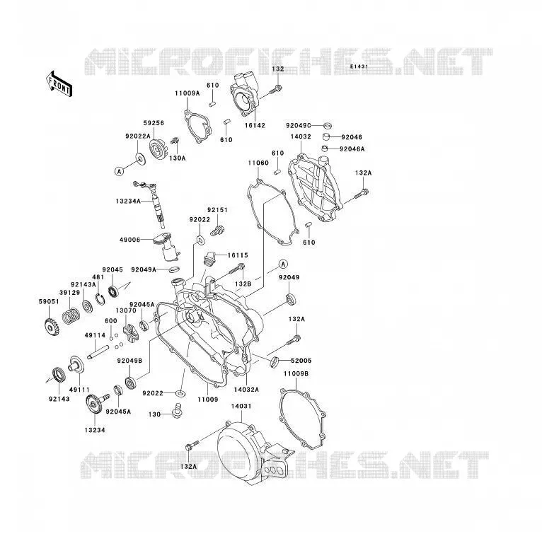 COUVERCLES MOTEUR Kawasaki TOUT-TERRAIN 85 2001 KX85 - KX85 II  KX85-B1