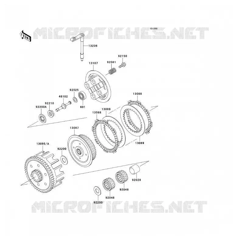 EMBRAYAGE Kawasaki TOUT-TERRAIN 85 2001 KX85 - KX85 II  KX85-B1