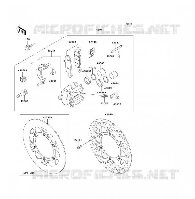 FREIN AVANT Kawasaki TOUT-TERRAIN 85 2003 KX85 - KX85 II  KX85-B3