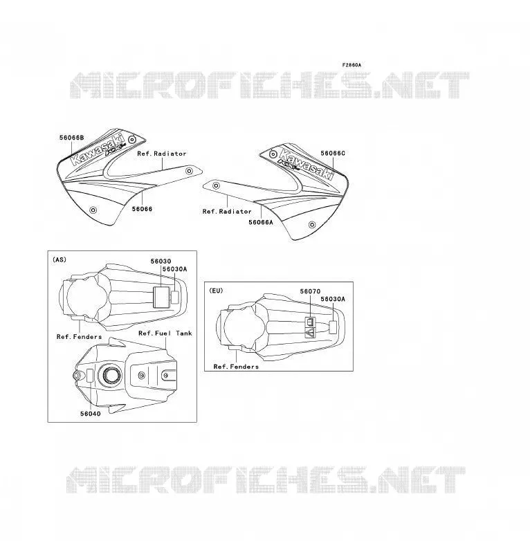LABEL Kawasaki TOUT-TERRAIN 85 2004 KX85 - KX85 II  KX85-B4