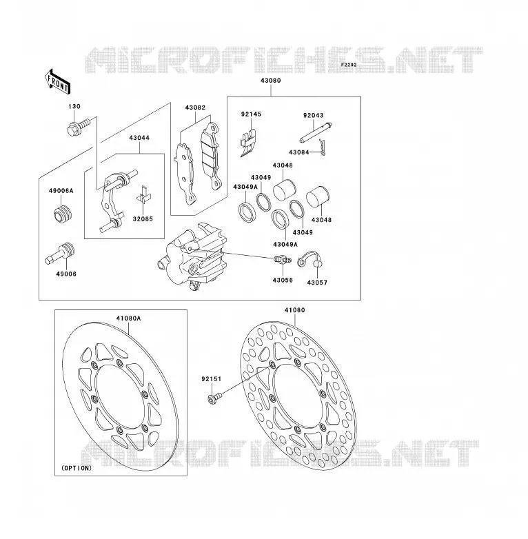 FREIN AVANT Kawasaki TOUT-TERRAIN 85 2005 KX85 - KX85 II  KX85-B5
