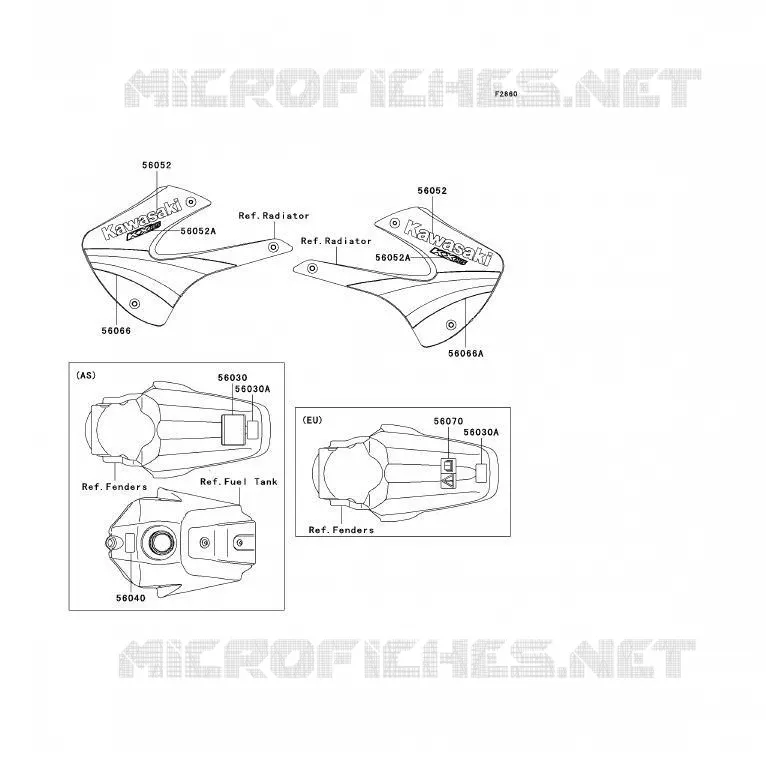 LABEL Kawasaki TOUT-TERRAIN 85 2005 KX85 - KX85 II  KX85-B5