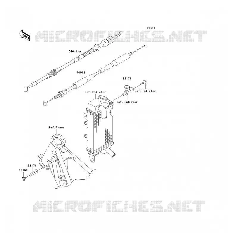 CABLES Kawasaki TOUT-TERRAIN 85 2008 KX85 - KX85 II  KX85B8F