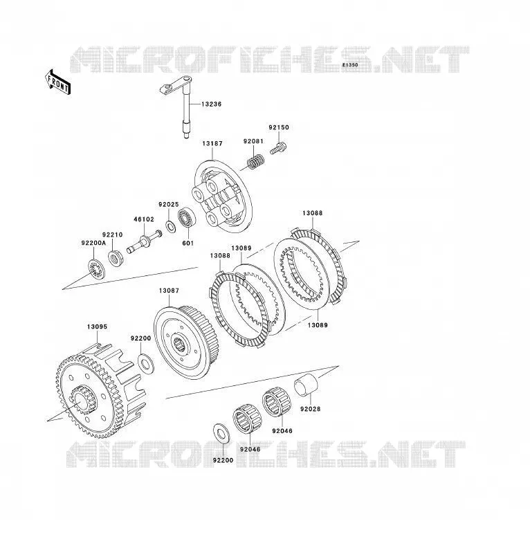EMBRAYAGE Kawasaki TOUT-TERRAIN 85 2008 KX85 - KX85 II  KX85B8F