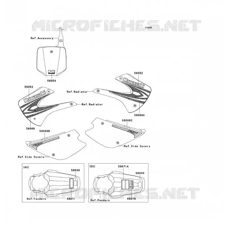 LABEL Kawasaki TOUT-TERRAIN 85 2008 KX85 - KX85 II  KX85B8F