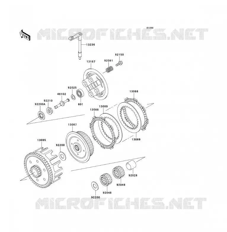 EMBRAYAGE Kawasaki TOUT-TERRAIN 85 2009 KX85 - KX85 II  KX85B9F