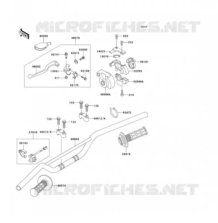 GUIDON Kawasaki TOUT-TERRAIN 85 2009 KX85 - KX85 II  KX85B9F