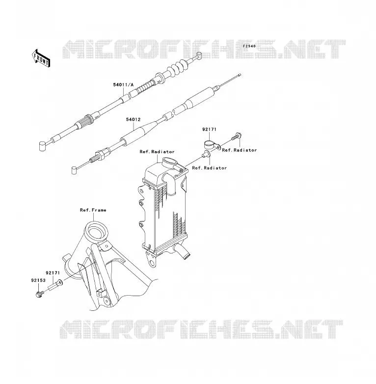 CABLES Kawasaki TOUT-TERRAIN 85 2010 KX85 - KX85 II  KX85BAF