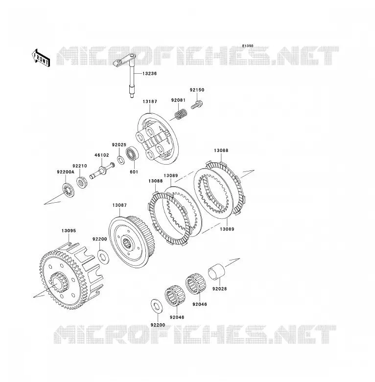 EMBRAYAGE Kawasaki TOUT-TERRAIN 85 2010 KX85 - KX85 II  KX85BAF