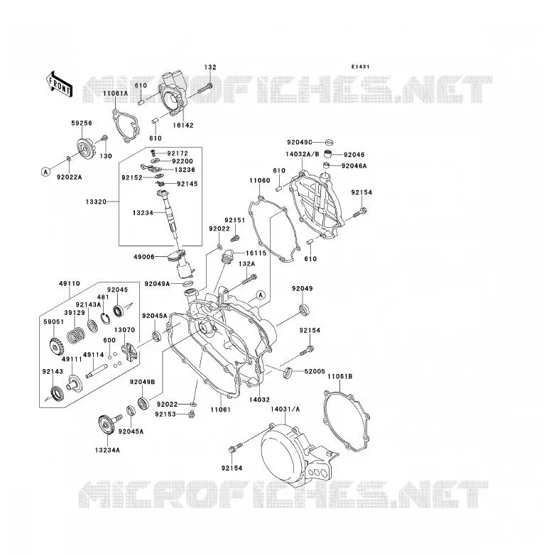 COUVERCLES MOTEUR Kawasaki TOUT-TERRAIN 85 2012 KX85 - KX85 II  KX85BCF