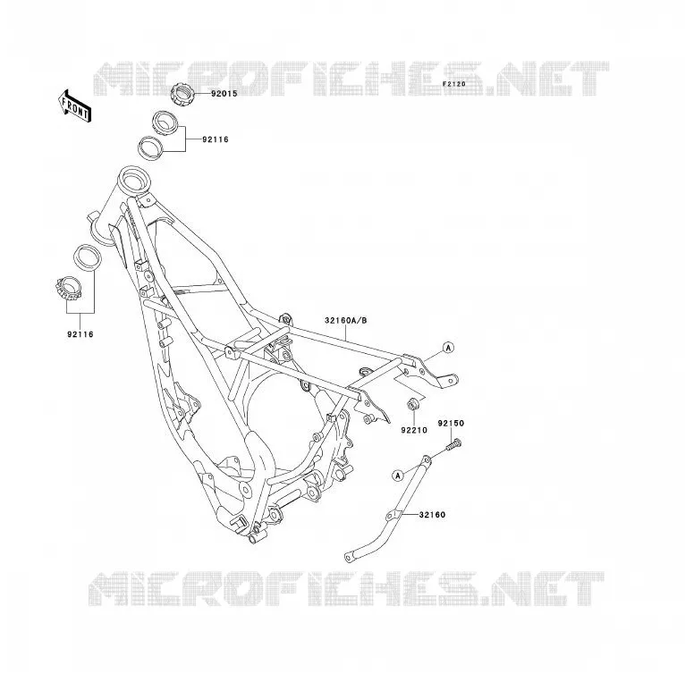 CH&Acirc;SSIS Kawasaki TOUT-TERRAIN 85 2012 KX85 - KX85 II  KX85BCF