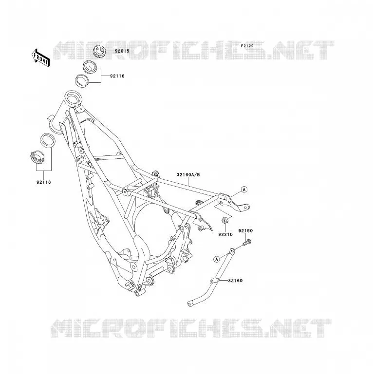 CH&Acirc;SSIS Kawasaki TOUT-TERRAIN 85 2013 KX85 - KX85 II  KX85BDF