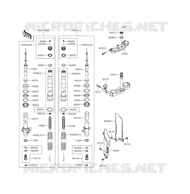 FOURCHE Kawasaki TOUT-TERRAIN 85 2014 KX85  KX85CEF