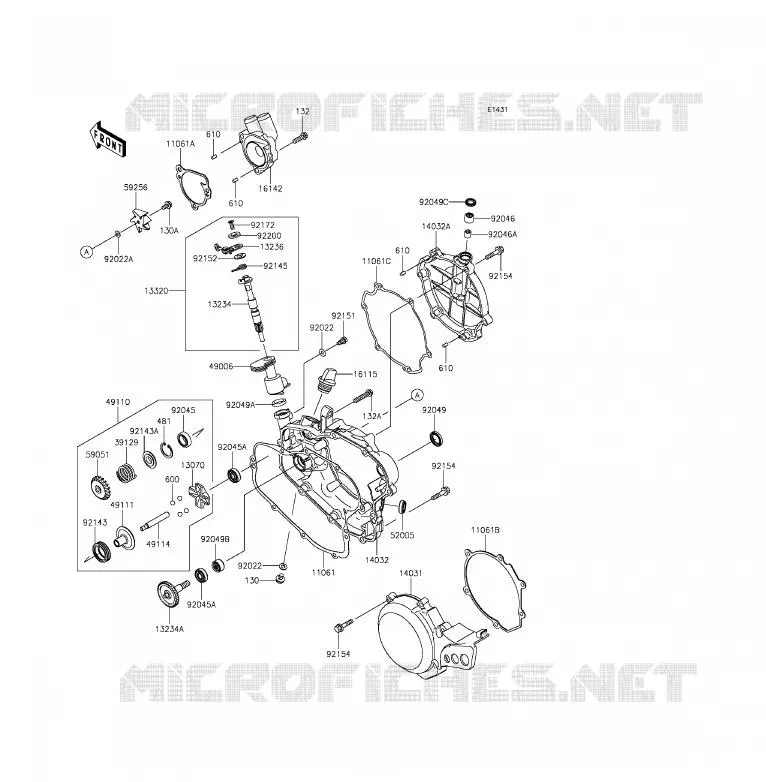 COUVERCLES MOTEUR Kawasaki TOUT-TERRAIN 85 2016 KX85  KX85CGF