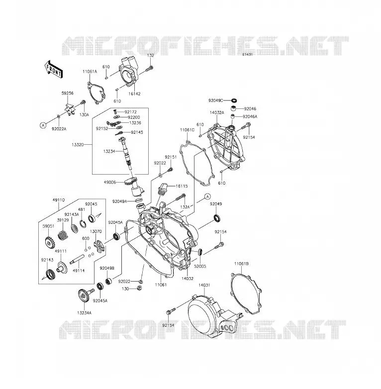 COUVERCLES MOTEUR Kawasaki TOUT-TERRAIN 85 2016 KX85  KX85CGF