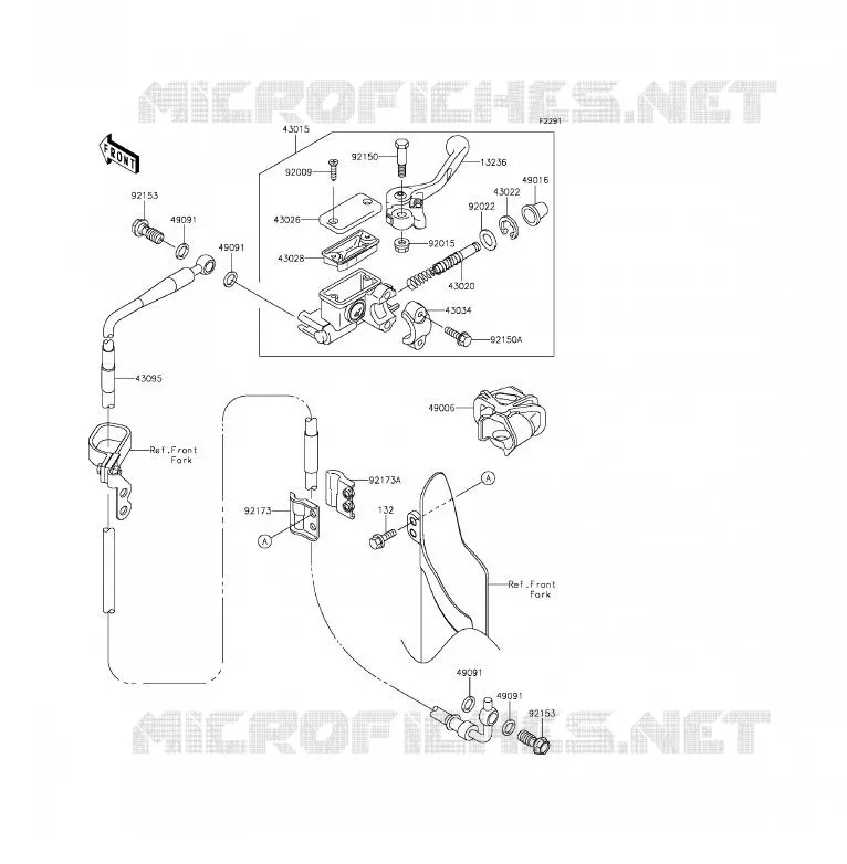 MAITRE CYLINDRE AV Kawasaki TOUT-TERRAIN 85 2015 KX85 - KX85 II  KX85DFF