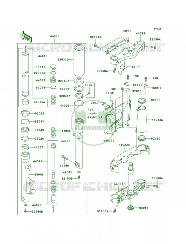 Front ForkN6F Kawasaki MOTOS 1500 2007 Vulcan 1500 Classic  VN1500N7F