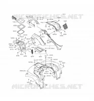 GARDE BOUE AVANT pour Kawasaki BRUTE FORCE 750 4X4I EPS 2016
