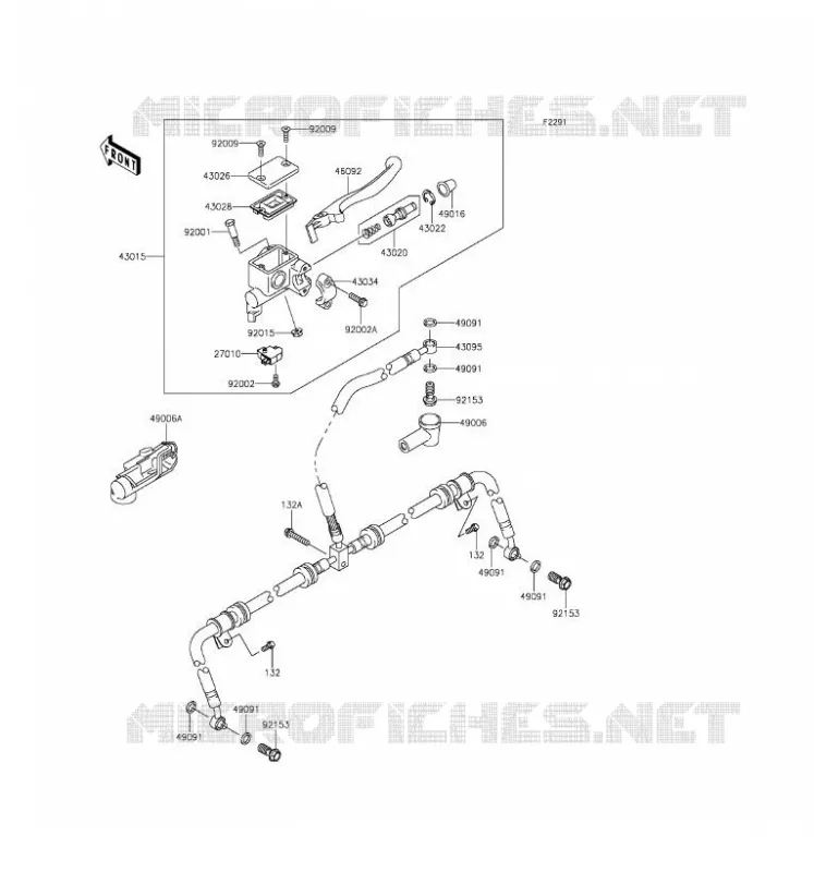 MAITRE CYLINDRE AV Kawasaki QUAD 750 2017 BRUTE FORCE 750 4X4I EPS  KVF750HHF