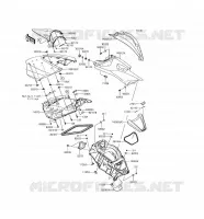 PIECE COQUE MILIEU pour Kawasaki JET SKI ULTRA 310X 2016