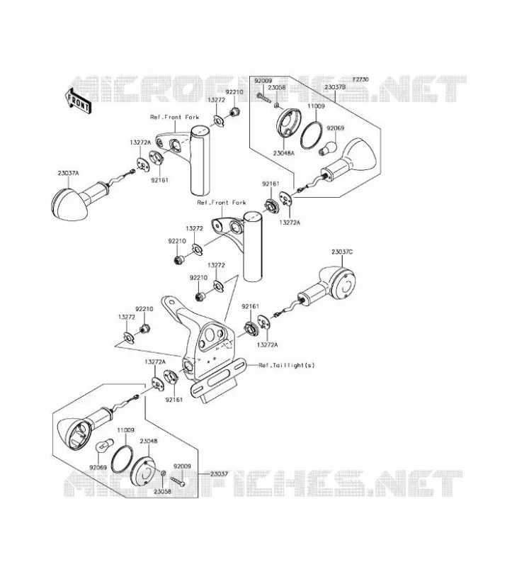CLIGNOTANTS Kawasaki MOTOS 800 2016 W800  EJ800AGFA