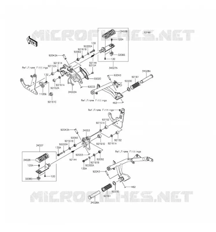 REPOSE PIED Kawasaki MOTOS 650 2016 VULCAN S ABS  EN650BGFA