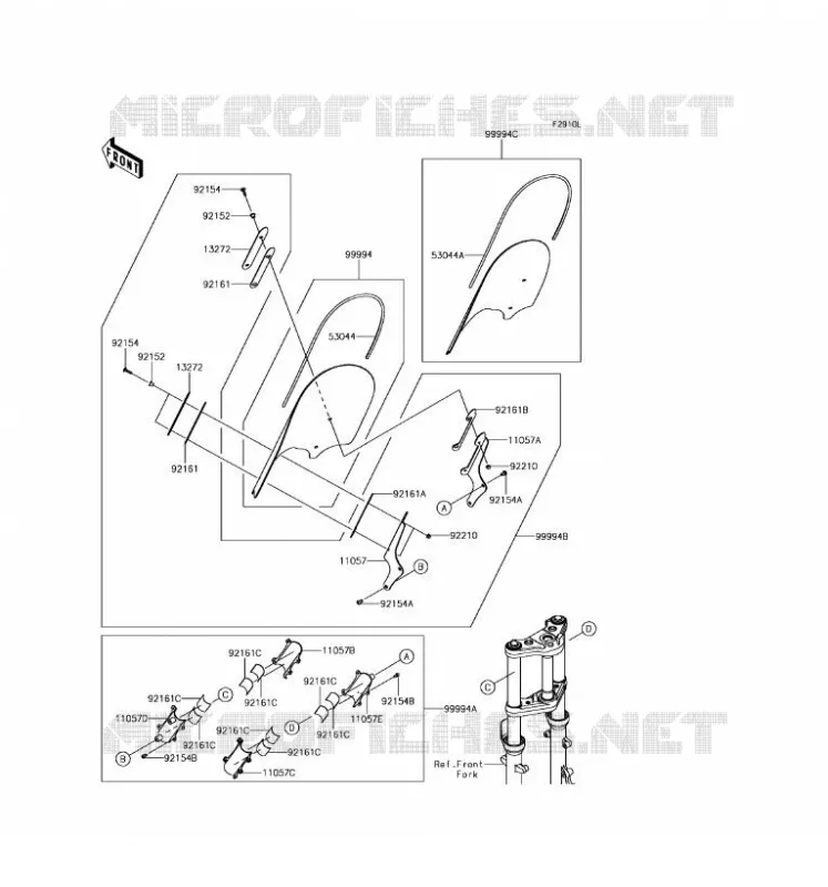 ACCESSOIRE(PARE-BRISE) Kawasaki MOTOS 650 2017 VULCAN S  EN650CHF