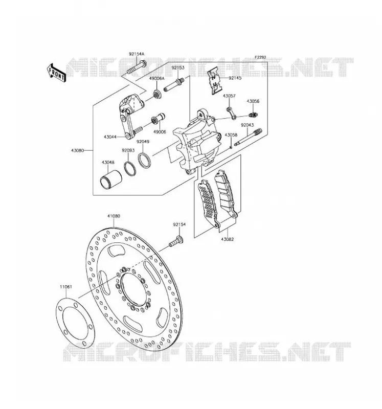 FREIN AVANT Kawasaki MOTOS 650 2017 VULCAN S ABS  EN650DHF