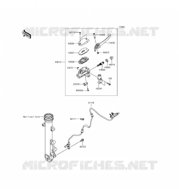 MAITRE CYLINDRE AV Kawasaki MOTOS 650 2017 VULCAN S ABS  EN650DHF
