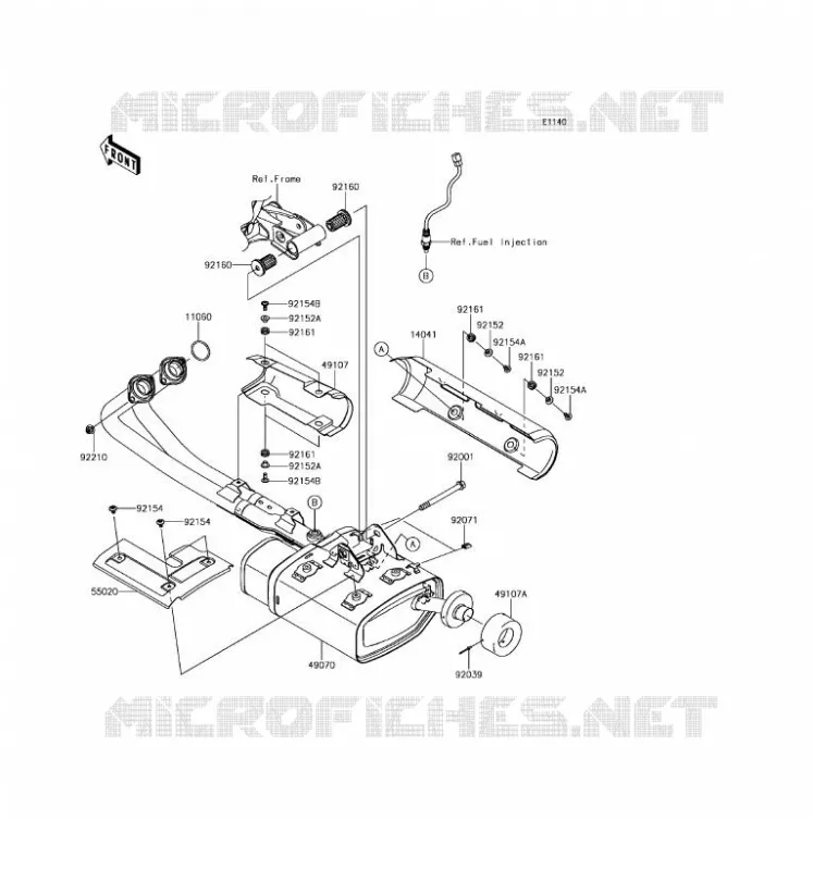 &Eacute;CHAPPEMENT Kawasaki MOTOS 650 2017 VULCAN S ABS  EN650EHF